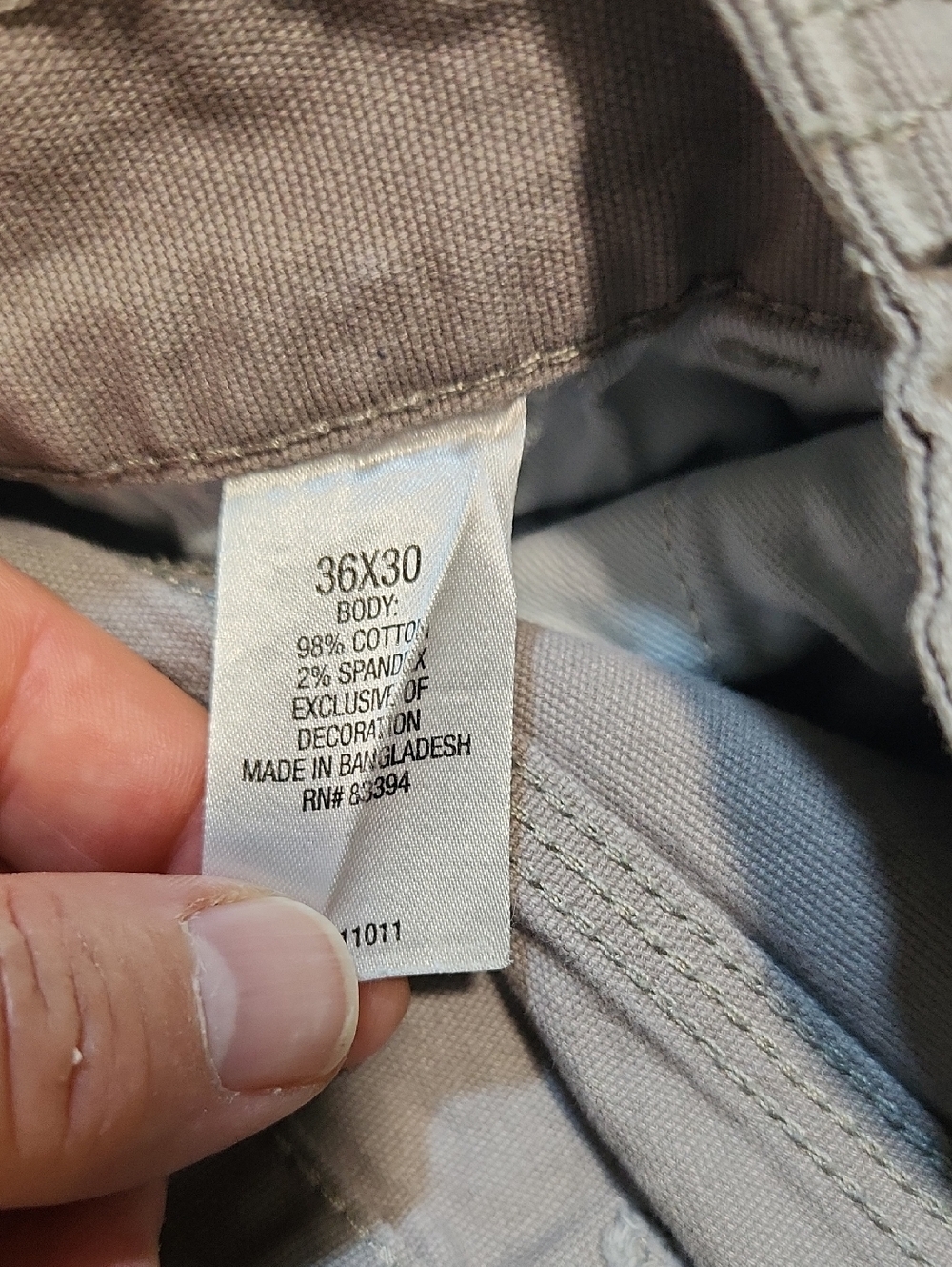 Ridgecut Men's Tan Work Pants - Utility Style. 36x30. - Picture 3 of 5